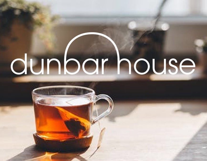 Discrete, clean, minimal logo tea house