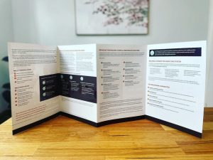8 panel zig zag fold brochure design and print
